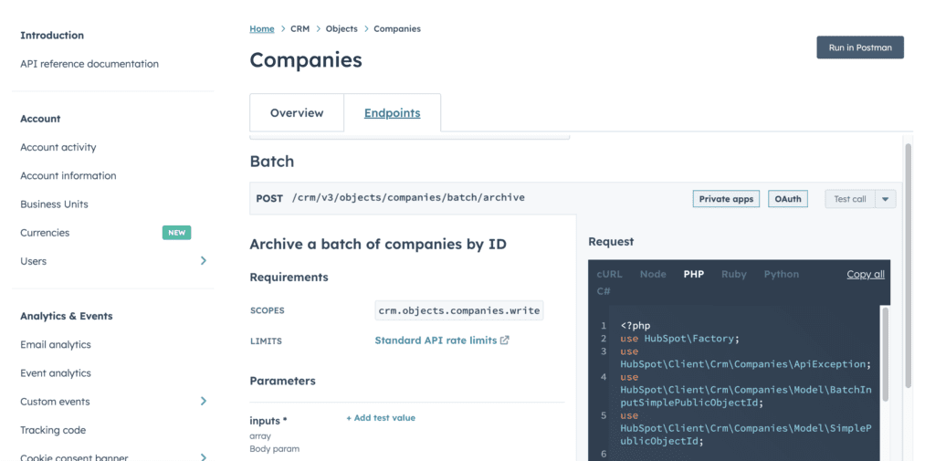 HubSpot API: Master How to Add New Compaines (PHP) 2024! 1 HubSpot API Guide